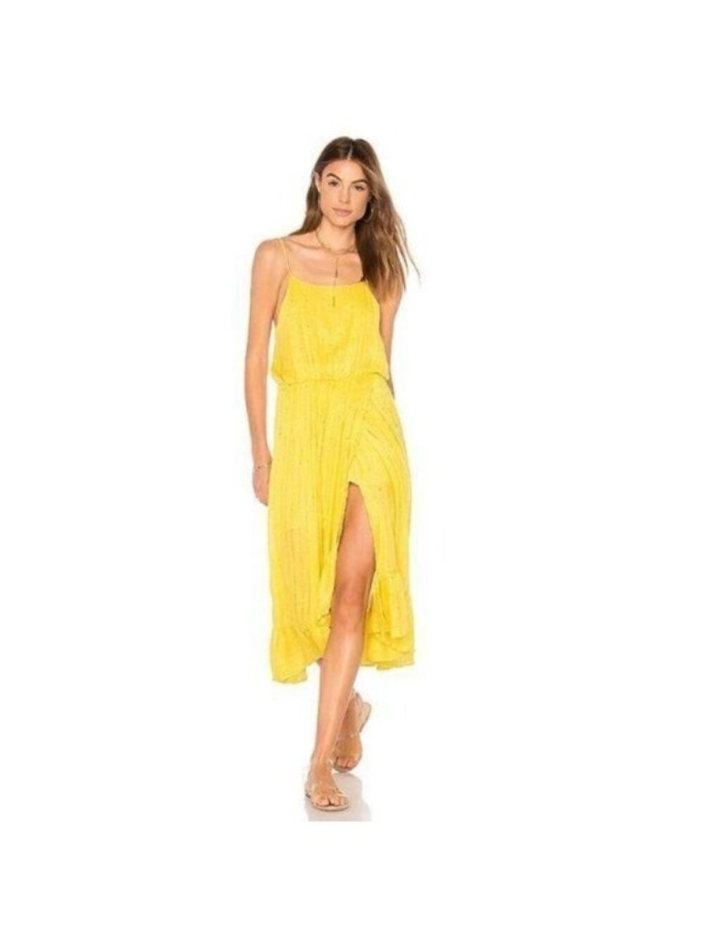 Yellow Angelique Sundress With Sequin Detail